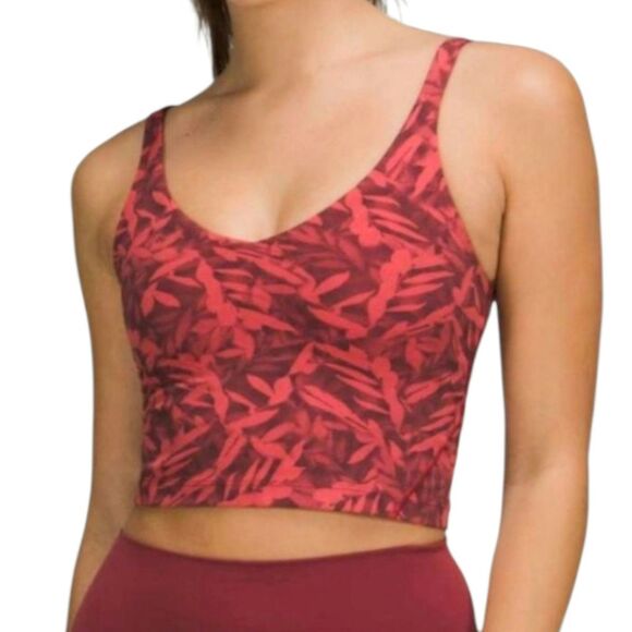 Lululemon Align Crop Tank Top Womens 8 Red Wireless Lightweight Workout Yoga Gym - Picture 2 of 11